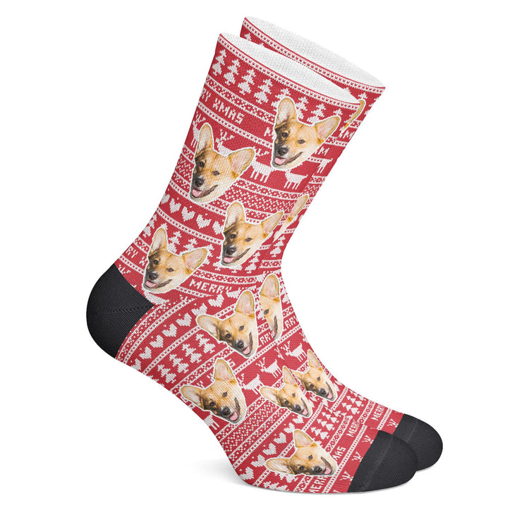 twodogs.ch-Personalisierte "Christmas Sweater" Socken