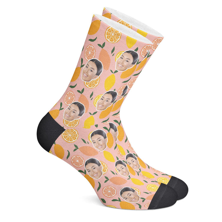 twodogs.ch-Personalisierte "Lemon Party" Socken