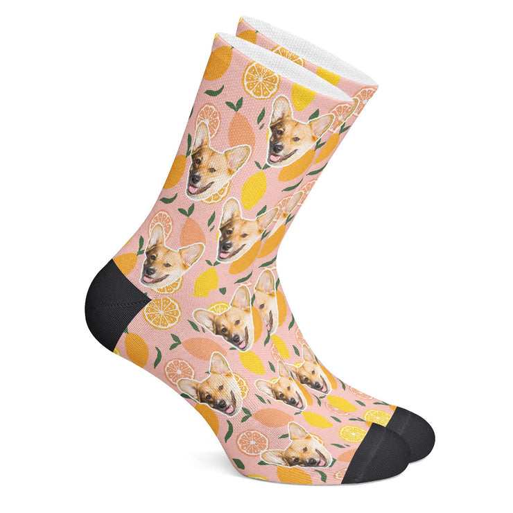 twodogs.ch-Personalisierte "Lemon Party" Socken