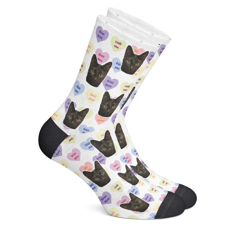 twodogs.ch-Personalisierte "Liebesherzen" Socken