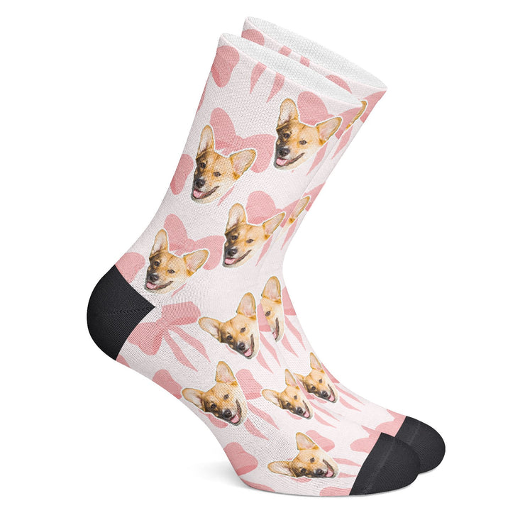 twodogs.ch-Personalisierte "Schleife" Socken