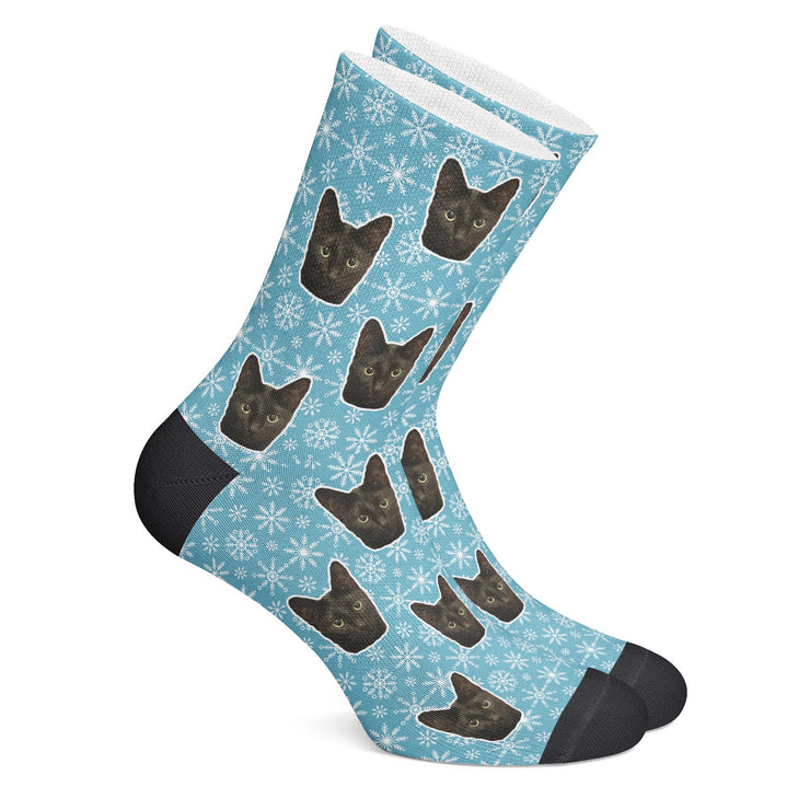 twodogs.ch-Personalisierte "Schneeflocke" Socken