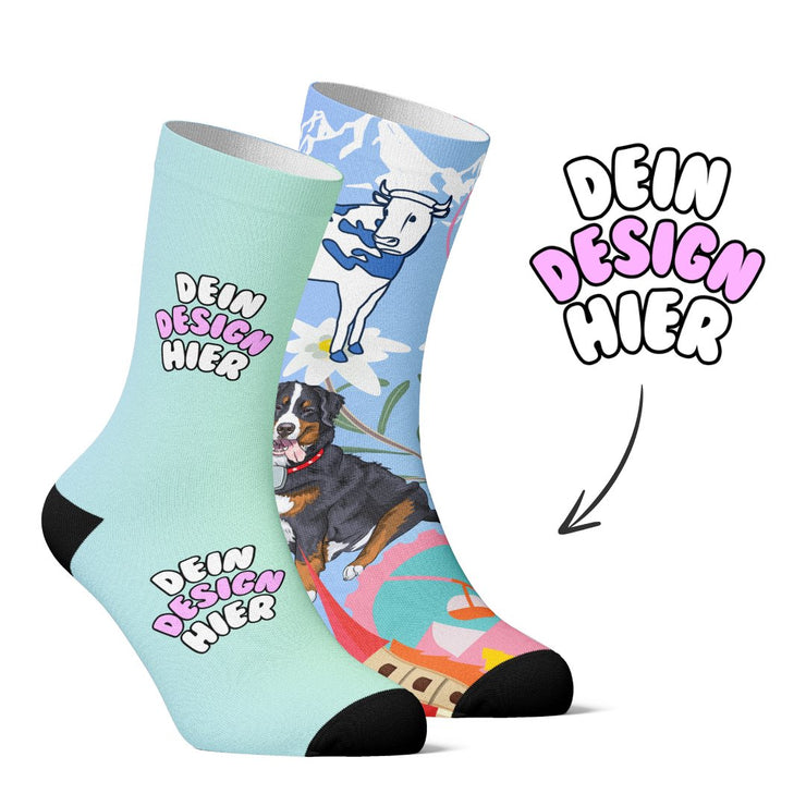 twodogs.ch-Personalisierte Socken - selber gestalten!